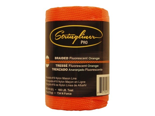 500' Braid Flo. Orange Mason Line - Stringline - Products